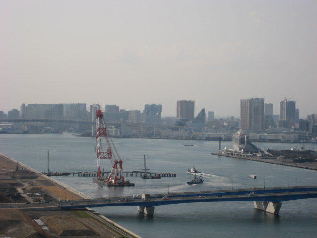 豊洲大橋 工事 大型クレーン船